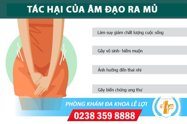 Âm đạo có mủ nguy cơ bị bệnh gì ?