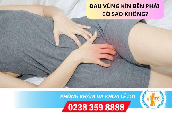 Đau vùng kín bên phải có sao không?